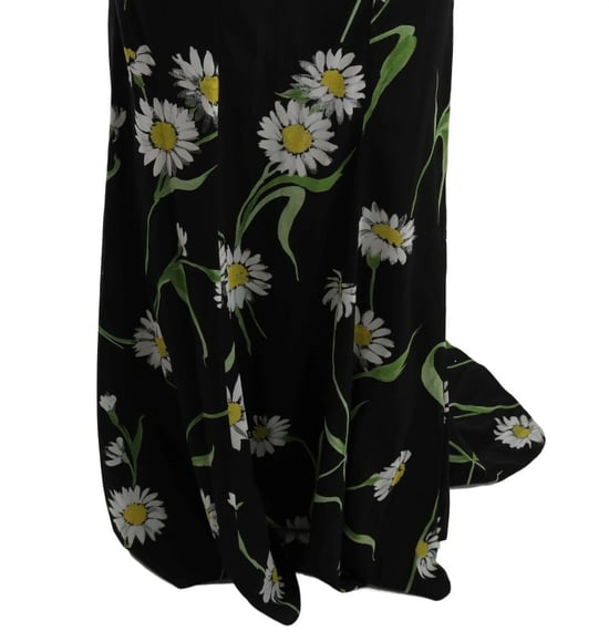 Gänseblümchen-Print Maxikleid Ärmellos V-Ausschnitt - Image 6