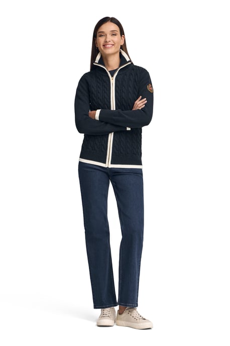Cardigan marineblau mit maritimem Polo Club-Patch - Image 3