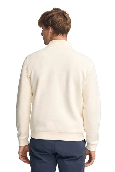 Sweatshirt ecru mit halbem Reißverschluss und Rigby Go-Logo - Image 4