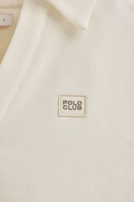 Sweatshirt ecru mit Polokragen und Polo Club-Logo - Image 2