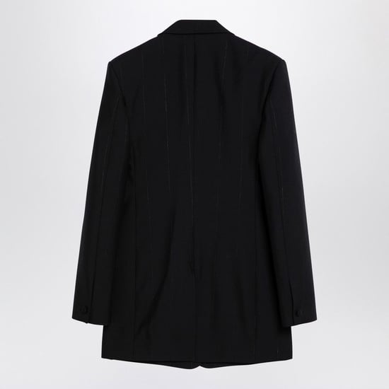 Schwarzer Stretch-Wollmischblazer - Image 2