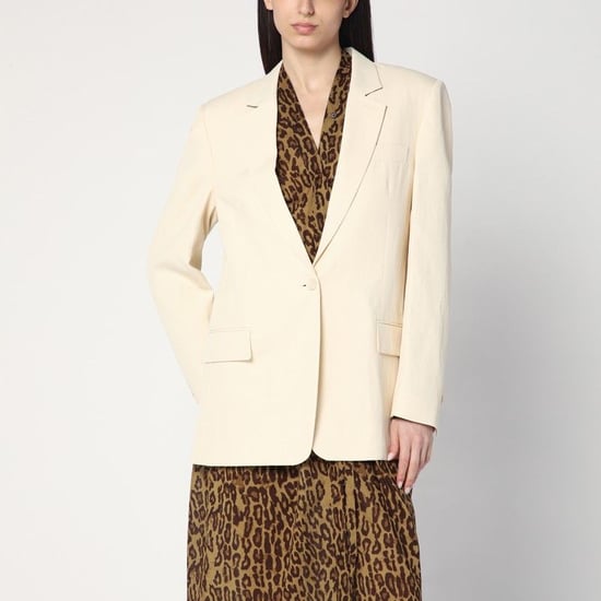 Einreihige Jacke in Butterfarbe - Image 1
