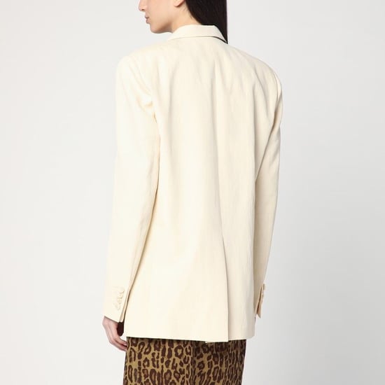 Einreihige Jacke in Butterfarbe - Image 2