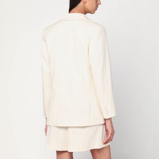 Doppelt breasted Jacke aus Ecru Baumwolle - Image 2