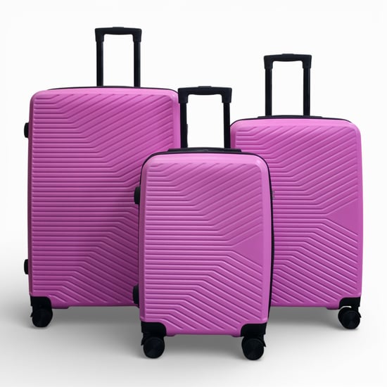 Pinker Hardshell-Koffer 8-Rad-Kabinen-Gepäckset mit 3 - Image 1