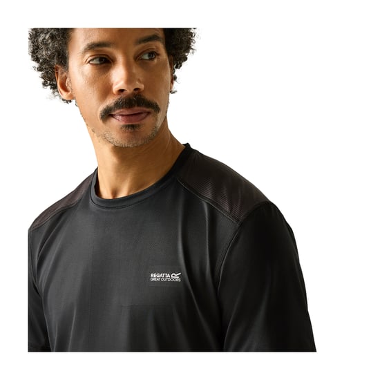 Regatta - "Virda" T-Shirt für Herren (Asche/Schwarz) - Image 4