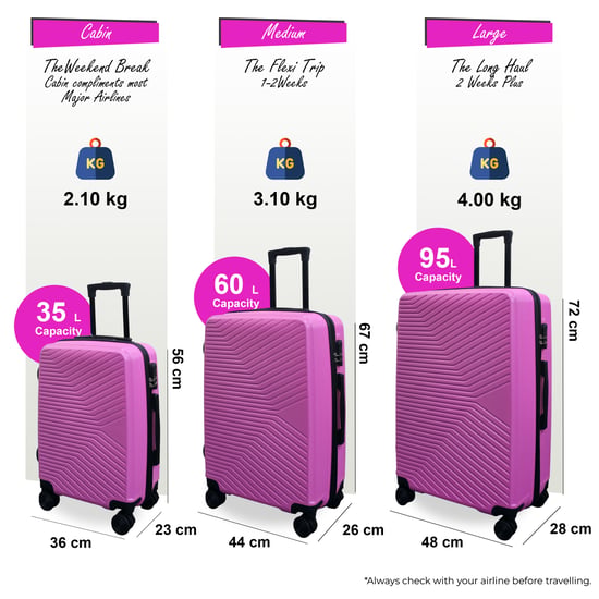 Pinker Hardshell-Koffer Robuster 8-Rad-Kabinenkoffer - Image 3