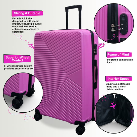 Pinker Hardshell-Koffer Robuster 8-Rad-Kabinenkoffer - Image 4