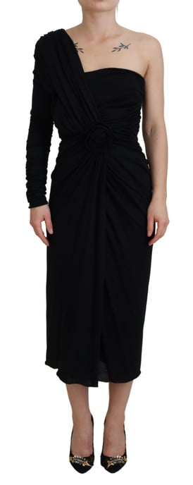 Einärmliges Jersey-Kleid mit Rosen-Detail - Image 1