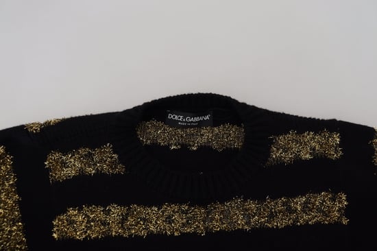 Metallic Streifen Strickpullover - Image 5