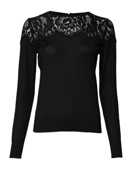 Schnürdetail Langarmpullover - Image 1