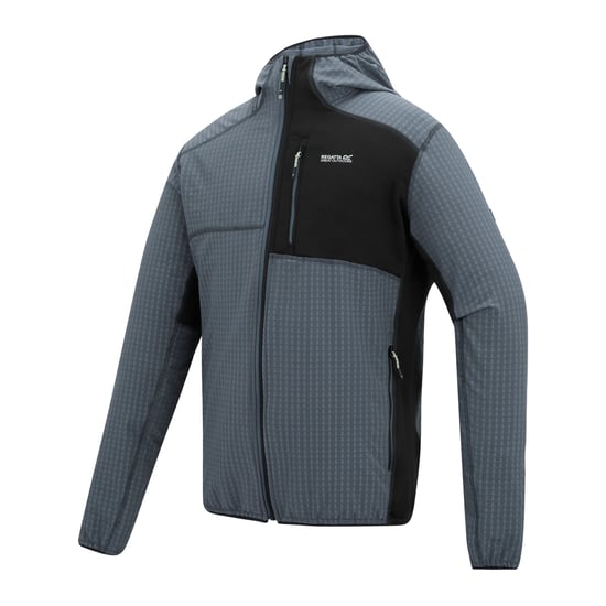 Regatta - "Alven" Fleecejacke für Herren, Durchgehender Reißverschluss (Sturmgrau/Schwarz) - Image 3