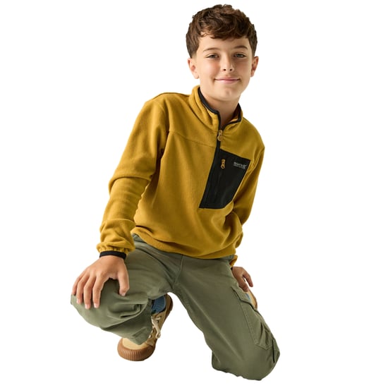Regatta - "Frankie" Fleece-Oberteil für Kinder, mit halbem Reißverschluss (Holzbraun) - Image 4