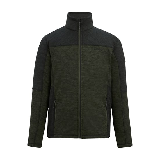 Regatta - "Highton" Midlayer für Herren, Durchgehender Reißverschluss, Fleece (Dunkel-Khaki/Schwarz) - Image 1