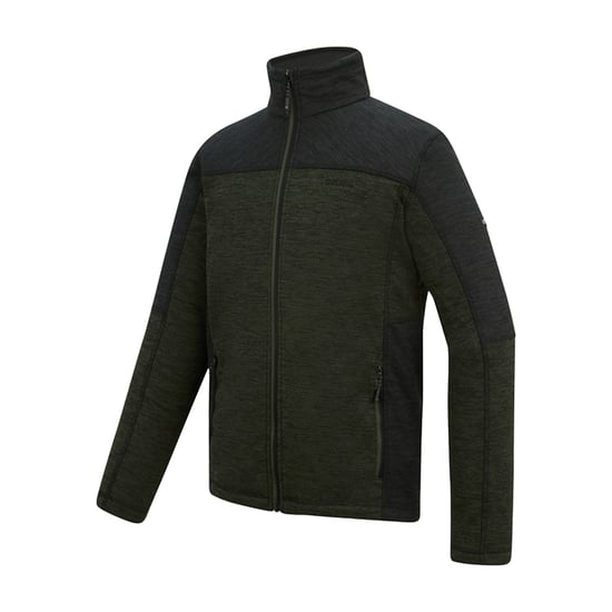Regatta - "Highton" Midlayer für Herren, Durchgehender Reißverschluss, Fleece (Dunkel-Khaki/Schwarz) - Image 3