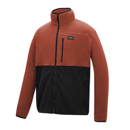 Regatta - "Frankie" Fleecejacke für Herren, Durchgehender Reißverschluss (Ziegelrot/Schwarz) - Image 3