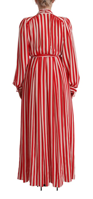 Dolce Gabbana Maxikleid Rot Weiß Streifen - Image 3
