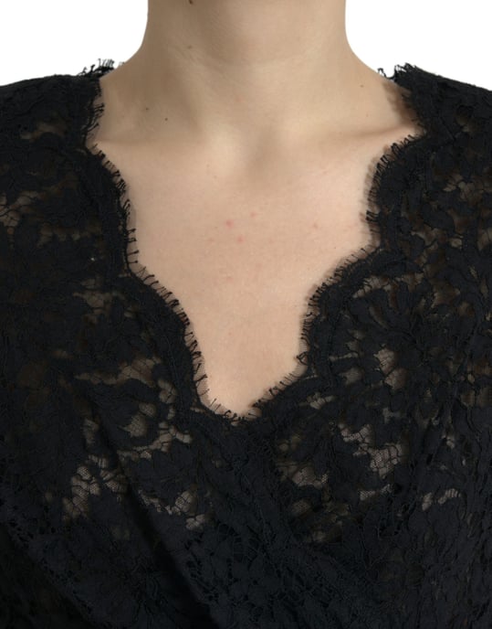 Spitzen-Mini-Kleid Schwarze Spitze - Image 4