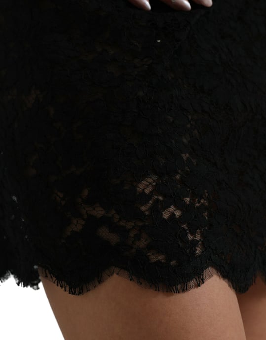 Spitzen-Mini-Kleid Schwarze Spitze - Image 6
