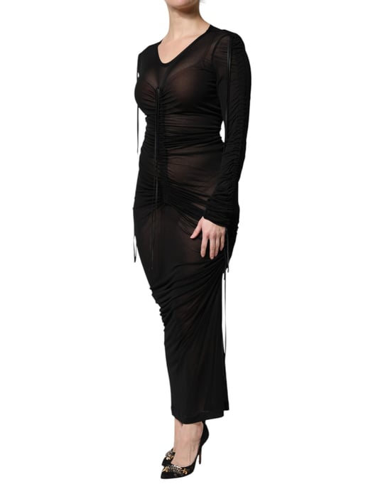 Gerüschtes, transparentes Maxikleid - Image 3