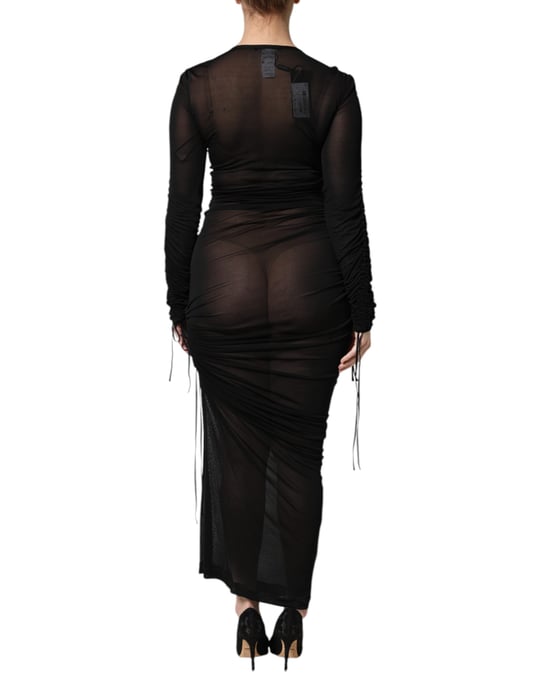Gerüschtes, transparentes Maxikleid - Image 4