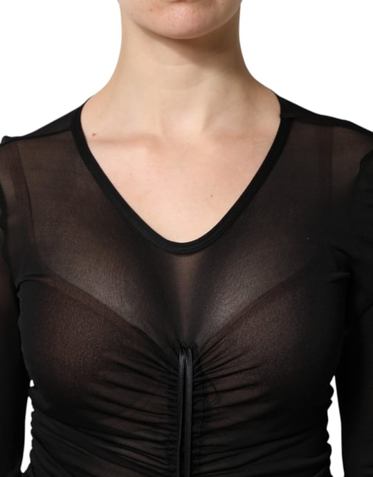Gerüschtes, transparentes Maxikleid - Image 5