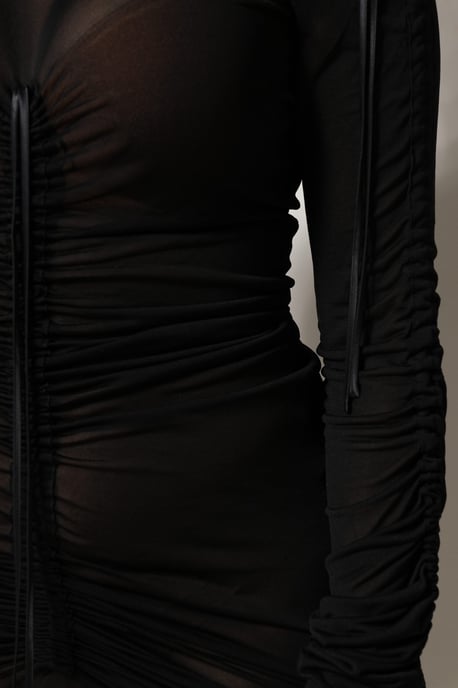 Gerüschtes, transparentes Maxikleid - Image 6