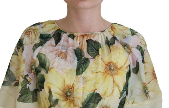 Blumenmuster Seiden-Midi-Kleid - Image 4