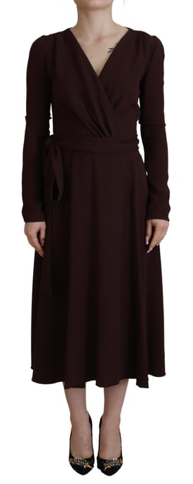 Aline Midi Wickelkleid mit langen Ärmeln - Image 1