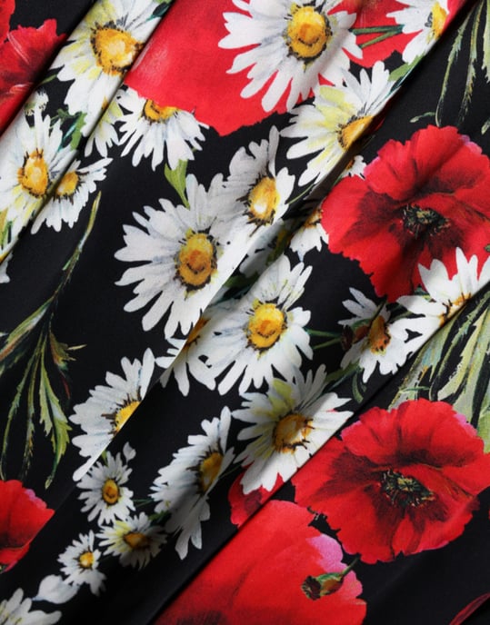 Blumen-Seiden-Maxi-Kleid Ärmellos Rundhalsausschnitt Abendkleid - Image 6