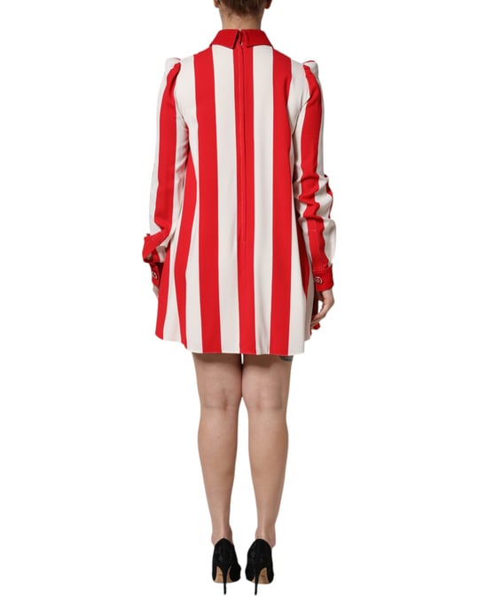 Gestreiftes Mini A-Line Kleid - Image 4