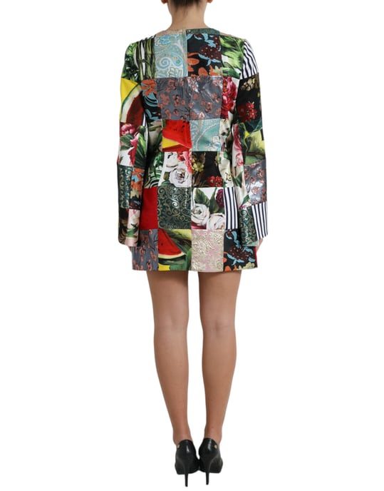 Patchwork-Minikleid Mehrfarbig Stil - Image 3