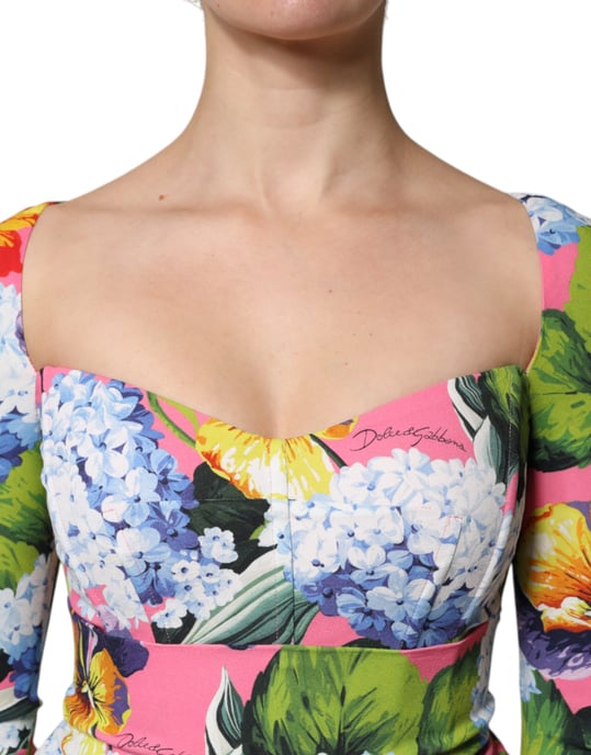 Blumenmuster Midi-Kleid mit Schlitz an der Seite - Image 6