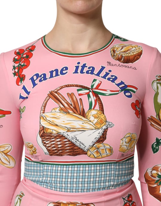 Italienisches Brot Print Midi-Kleid - Image 5