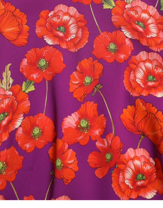 Mohnblumen-Musterkleid mit Halblangen Ärmeln - Image 6