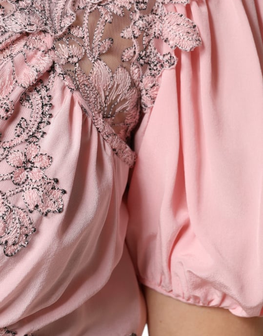 Spitzen-Details Midi-Kleid - Image 6