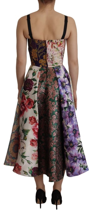 Blumen A-Linien Kleid Mehrfarbig - Image 2