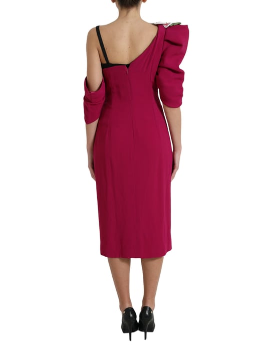 Blumenapplikationen Asymmetrisches Midikleid - Image 3