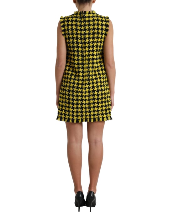 Hahnentritt Mini-Kleid Ärmelloses Shift-Kleid - Image 3
