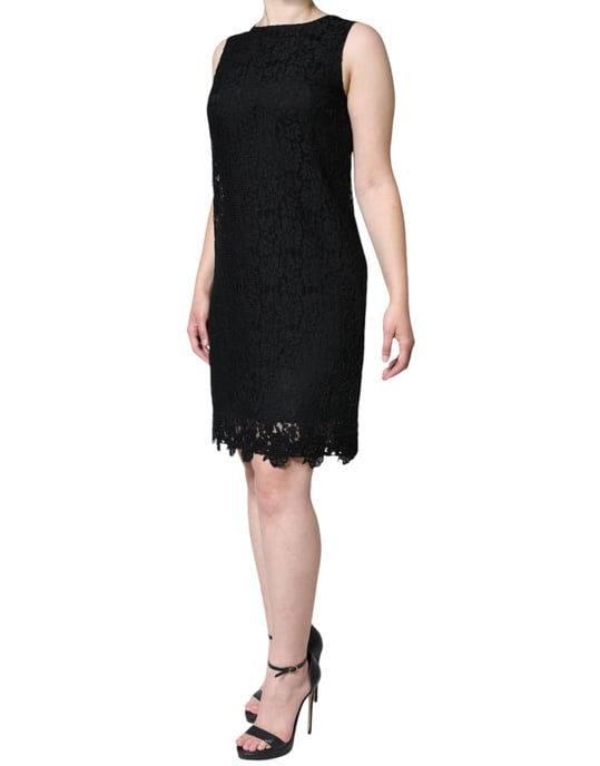 Spitzen-Sheath-Kleid Ärmellos Bootsausschnitt - Image 3