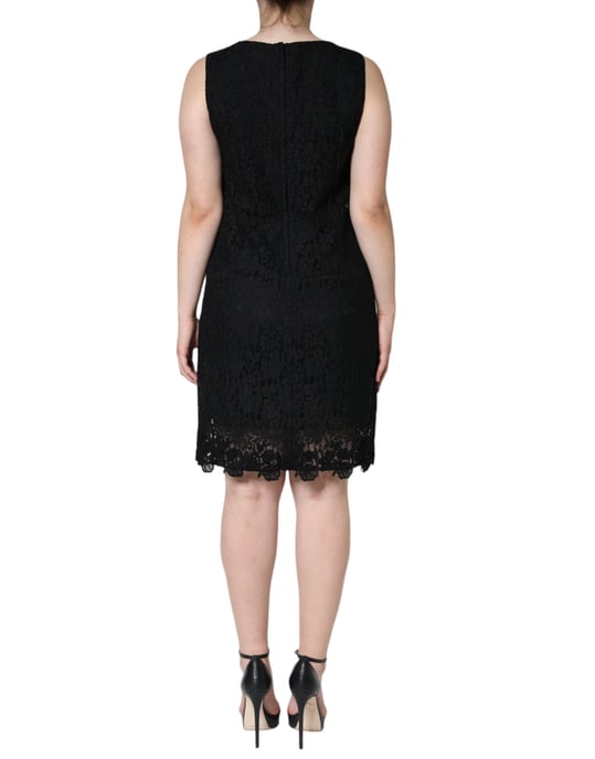 Spitzen-Sheath-Kleid Ärmellos Bootsausschnitt - Image 4
