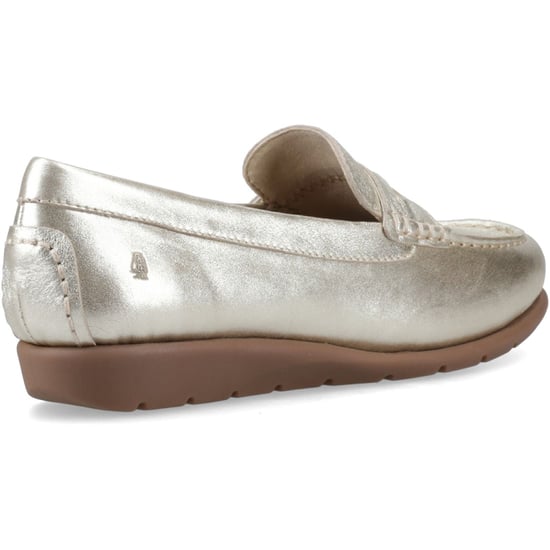 Hush Puppies Shelby Leder Damen Mokassins in Gold - Image 2