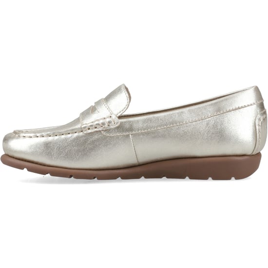 Hush Puppies Shelby Leder Damen Mokassins in Gold - Image 4