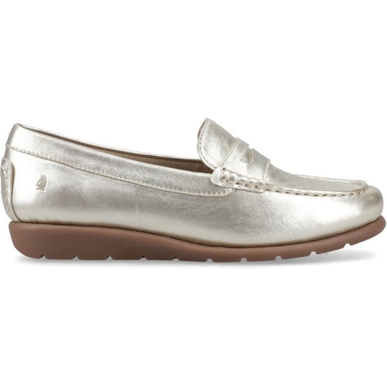 Hush Puppies Shelby Leder Damen Mokassins in Gold - Image 5