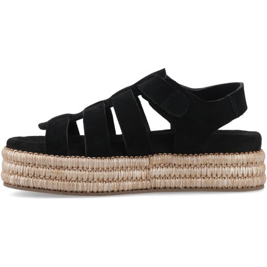 Hush Puppies Rosetta Gladiator Leder Damen Sandalen Schwarz/Tan - Image 4