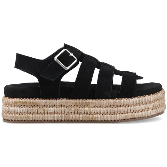 Hush Puppies Rosetta Gladiator Leder Damen Sandalen Schwarz/Tan - Image 5