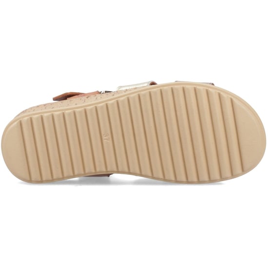 Hush Puppies Eliana Sandale Leder Damen Goldsandalen - Image 3