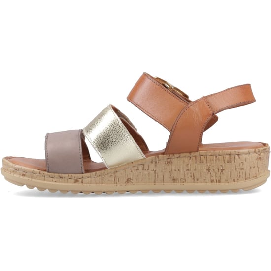 Hush Puppies Eliana Sandale Leder Damen Goldsandalen - Image 4