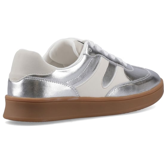 Hush Puppies Maura Wildleder Damen Silber Sneakers - Image 2