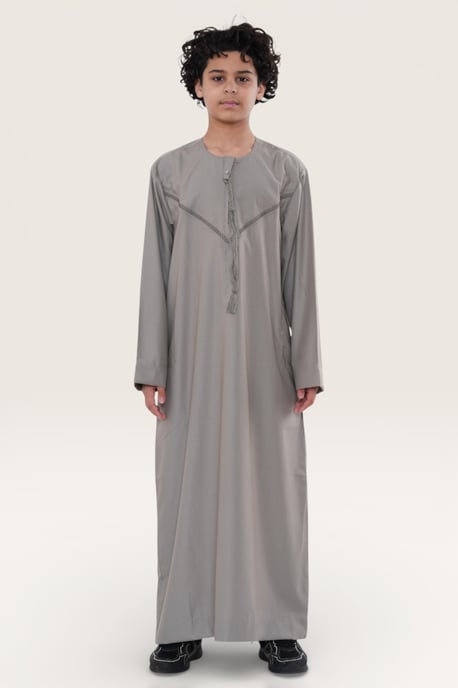 Kinder Jungen Beige Eid Marokkanische Thobe Robe Djellaba Ramadan Eid Jubba-LFS K-HM10 - Image 2
